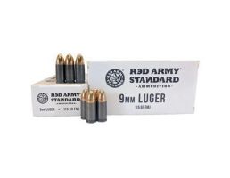 Century Arms Red Army Standard 115 gr FMJ 9mm Leaded Ammo, 50/box - AM3091