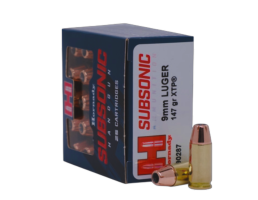 Hornady Subsonic 9mm Luger 147 gr XTP Ammo, 25/box - 90287