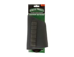 Uncle Mikes Buttstock Shell Holder, Rifle, 6 Rounds, Neoprene, Black - 88483