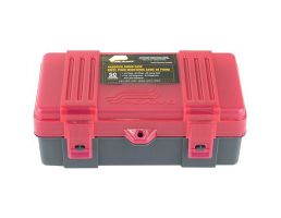 Plano 6 Pack 50rd .41 Mag/.44 Mag/.45 LC Handgun Ammunition Boxes, Charcoal/Rose - 122650
