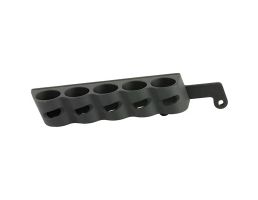 GG&G 5 Shot Side Saddle Fits Remington 870 Tac-14 & Holds 12 Gauge Ammunition, Black - GGG-2004