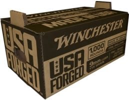 Winchester USA Forged 115 gr FMJ 9mm Pistol Ammo, 1000/box - WIN9SK