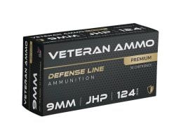Hyperion Munitions Veteran 9mm 124 gr JHP 50rds Handgun Ammo for Effective Self-Defense - HMBX911
