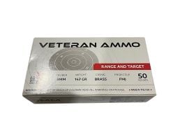 Hyperion Munitions Veteran 9mm 147 gr FMJ 50rds Handgun Ammo for Accurate Shooting - HMBX914