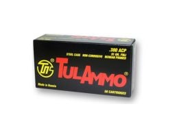 ula .380 Auto/ACP 91gr Steel Cased Pistol Ammunition, 50 Rounds