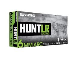 Ammo Inc Hunt Long Range 6mm ARC 58 gr V-Max 20rds Rifle Ammo for Hunting Precision - 6ARC058VMXA20