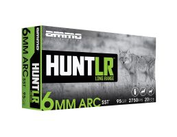 Ammo Inc Hunt Long Range 6mm ARC 95 gr SST 20rds Rifle Ammo for Effective Shock Tip and Long-Range Accuracy - 6ARC095SSTA20