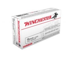 Winchester USA 9mm 147gr JHP Ammunition, 50 Round Box - USA9JHP2