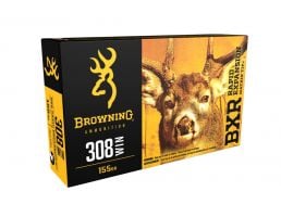 .308 Rifle Ammo Browning 308 Winchester 155gr BXR Ammunition, 20 Round Box - B192103081