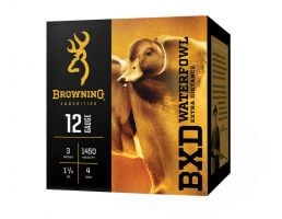 Browning 12ga 3" 1-1/4oz #4 BXD Steel Shotshell Ammunition 25 Round Box - B193411234