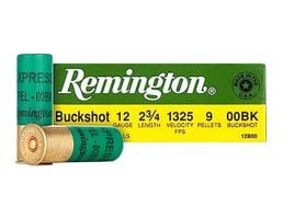 Remington 12ga 2.75" 00 Buck Shotgun Ammunition 25rds - 12B00A