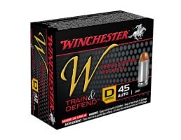 Winchester 45 Auto/ACP 230gr JHP Defend Ammunition, 20 Round Box - W45D