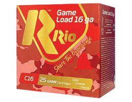 Rio Outdoors Corp Game Load 16 Gauge 2-3/4" #8 1-1/8 oz 25rds Shotshell - Classic for Upland Game - RCHV168