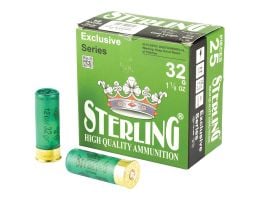 Sterling Exclusive 12 Gauge 2-3/4" #4 Bird 1-1/8 oz 25rds Shotshell - Powerful Birdshot for Larger Game - 8698779950804