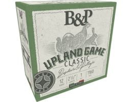 B&P Upland Game Classic 12 Gauge 2-1/2" #8 1 oz 25rds Shotshell - Classic Upland Hunting Shell - 12B1UP8