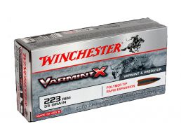 Winchester 223 Remington 55gr Varmint X Ammunition, 40 Round Box - X223PXL