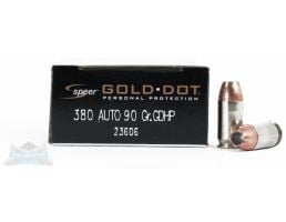 Speer 380 Auto/ACP 90gr Gold Dot Ammunition 20rds - 23606