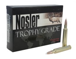 Nosler Trophy Grade 22-250 Rem 64 grain Bonded Solid Base Rifle Ammo, 20/Box - 60017