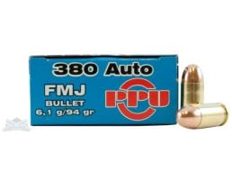 PRVI Partizan 380 Auto/ACP 94gr FMJ Ammunition 50rds - PP-R3.2