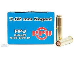PRVI Partizan 7.62 Nagant 98gr FPJ Ammunition 50rds - PP-R7.1 