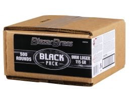 Federal 9mm Luger 115 grain FMJ Blazer Brass 500 Round Black Bulk Box