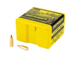 Berger Bullets FB Target 224 Diameter 22 Caliber 55gr Flat Base Hollow Point 100 Count