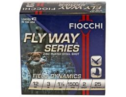 Fiocchi Flyway Steel 12 Gauge Ammunition, 25 Rounds Steel Shot #2 - 123ST2