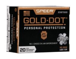Speer Gold Dot Personal Protection .40 S&W 165 gr GDHP 20 Rounds Ammunition - 23970GD