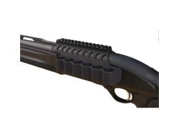 Mesa Tactical SureShell 12 Gauge Carrier and Rail, 6 Shells Black