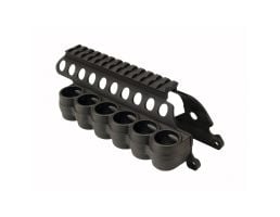 Mesa Tactical SureShell 12 Gauge Saddle Mount Carrier and Rail, 6 Shells Black