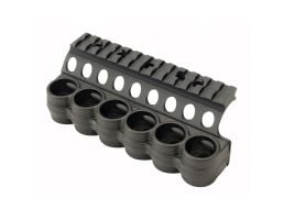 Mesa Tactical SureShell 12 Gauge Carrier and Rail, 6 Shells Black