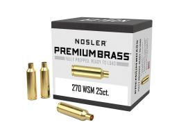 Nosler .270 WSM Large Rifle Premium Brass, 25rds