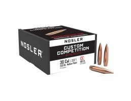 Nosler Custom Competition .30 Cal JHPBT Rifle Bullet, 220 gr 0.308" 100rds