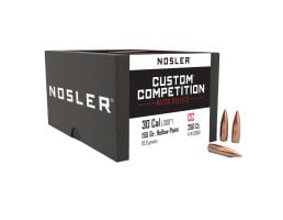 Nosler Custom Competition .30 Cal JHPBT Rifle Bullet, 155 gr 0.308" 250rds