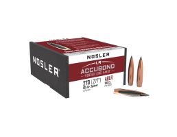 Nosler AccuBond Long Range .270 Cal BTPT Rifle Bullet, 165 gr 0.277" 100rds