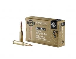 Prvi Partizan 7.62x54R Match FMJ 182 gr 20 Rounds Ammunition - PPM7