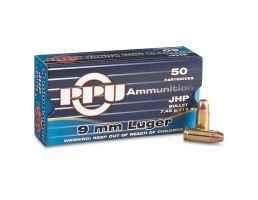 PRVI Partizan 9mm Ammo 115 Grain JHP, 50rds - PPD91