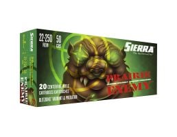 Sierra Prairie Enemy .22-250 Remington Ammunition, 20 Rounds Ballistic Tip 50Gr - A145114