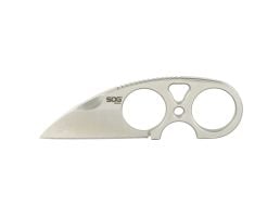 SOG Knives Snarl 2.3" Sheepsfoot Fixed Blade Knife, Silver - SOGJB01KCP