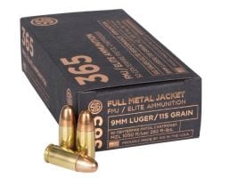 SIG Sauer 365 Elite Ball 9mm Ammo 115 Grain FMJ 50rds