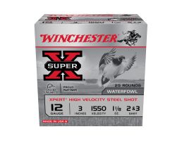 Winchester Super-X 12 Gauge Ammunition, 25 Rounds Steel Shot #2-#3 - WEX12323