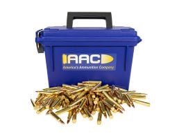 AAC .223 Remington 55 Grain FMJ Armscor Ammo 250rd With AAC Blue 30 Cal Ammo Can