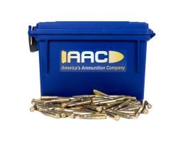 AAC .223 Remington 55 Grain FMJ Grind Hard Ammo 250rd With AAC Blue 30 Cal Ammo Can