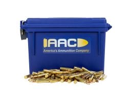 AAC 223REM 55 Grain FMJ Remanufactured Ammo 250rd With AAC Blue 30 Cal Ammo Can