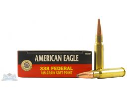 American Eagle 338 Fedreal 185gr Soft Point Ammunition 20rds  - AE338F