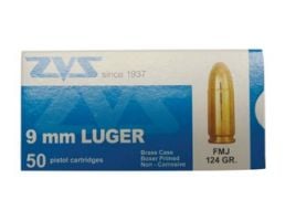 ZVS 9mm 124gr FMJ Ammunition 50rds - AM1903