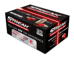 Ammo Inc STREAK 9mm Ammo 115gr JHP Tracer Defensive