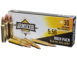 Armscor Precision 5.56 Ammo 55 Grain FMJ Rock Pack 30rds - 50113