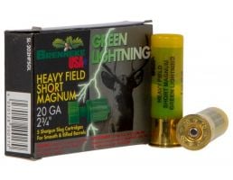 Brenneke USA Green Lightning 20 Gauge 2.75" Shotgun Slug, 5/box - SL-202HFSGL