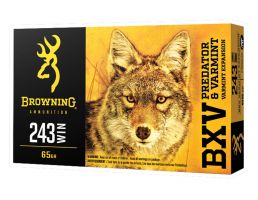 Browning BXV 65 gr Polymer Tip 243 Winchester Ammunition 20 Rounds